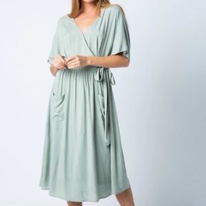 Sage Wrap Dress